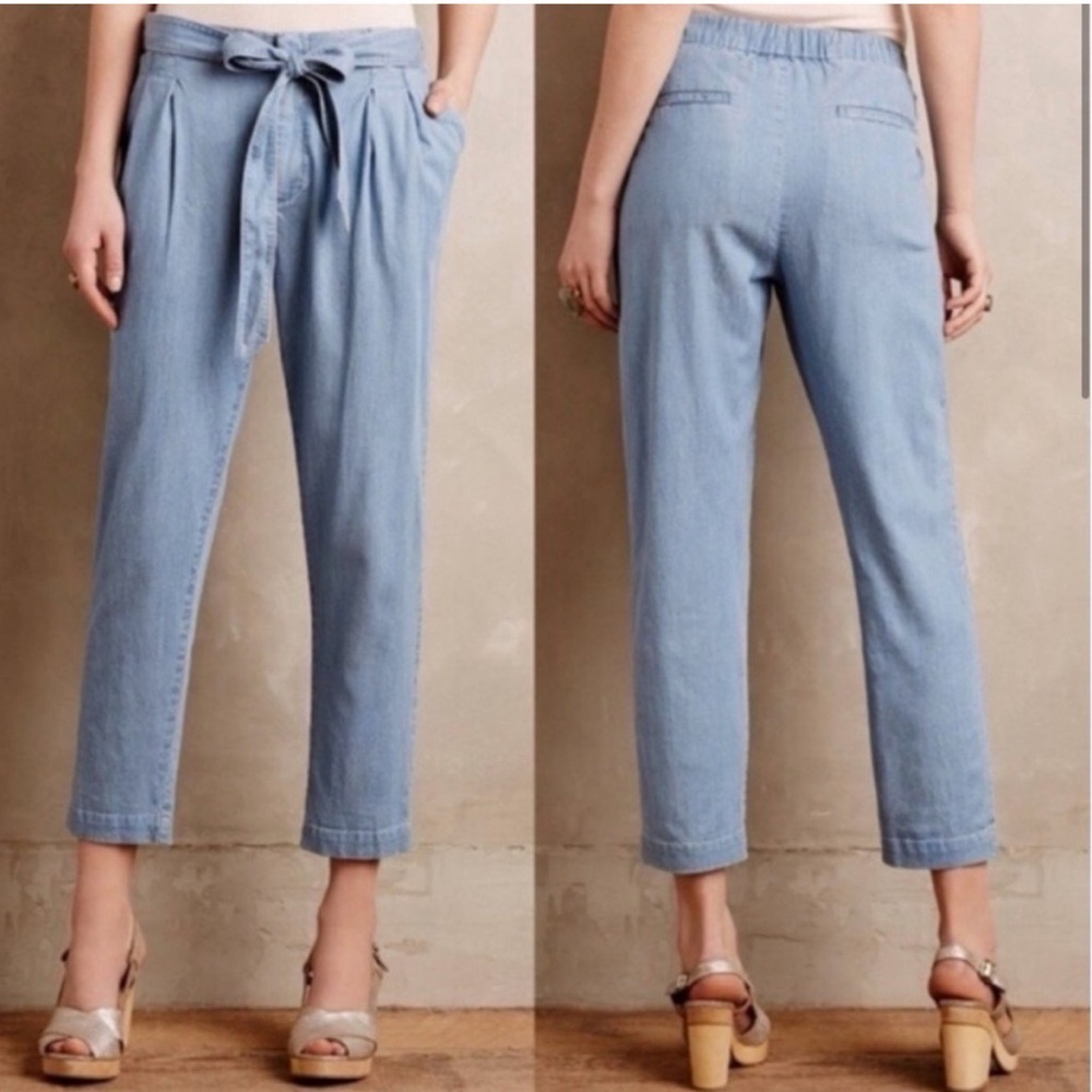 Anthropologie Cartonnier Denim Blue Trousers